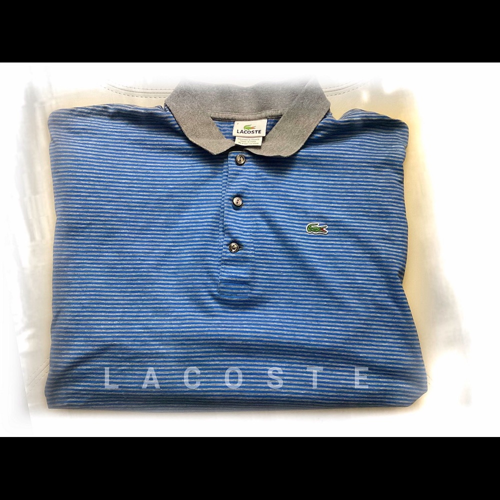 Lacoste long sleeve striped shirt polo XL, 7